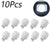 Mini USB-læselampe varm hvid genopladelig 1-10 stk. 10 stk. hvid