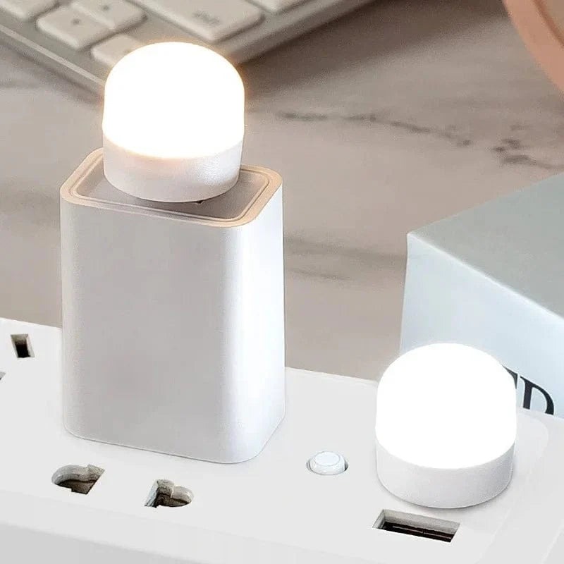 Mini USB-læselampe varm hvid genopladelig 1-10 stk.