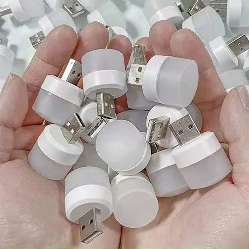 Mini USB-læselampe varm hvid genopladelig 1-10 stk.