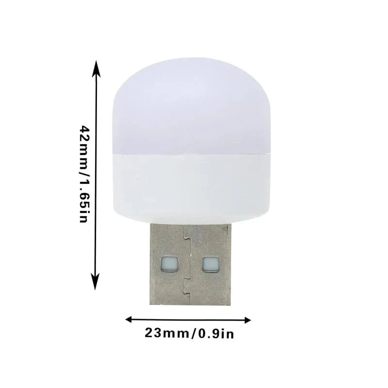 Mini USB-læselampe varm hvid genopladelig 1-10 stk.