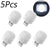 Mini USB-læselampe varm hvid genopladelig 1-10 stk. 5 stk. hvid