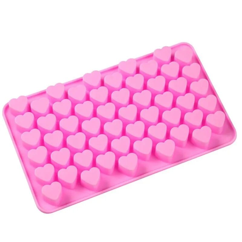 Chokoladeform med små hjerter