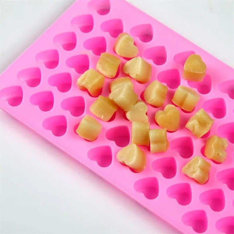 Chokoladeform med små hjerter