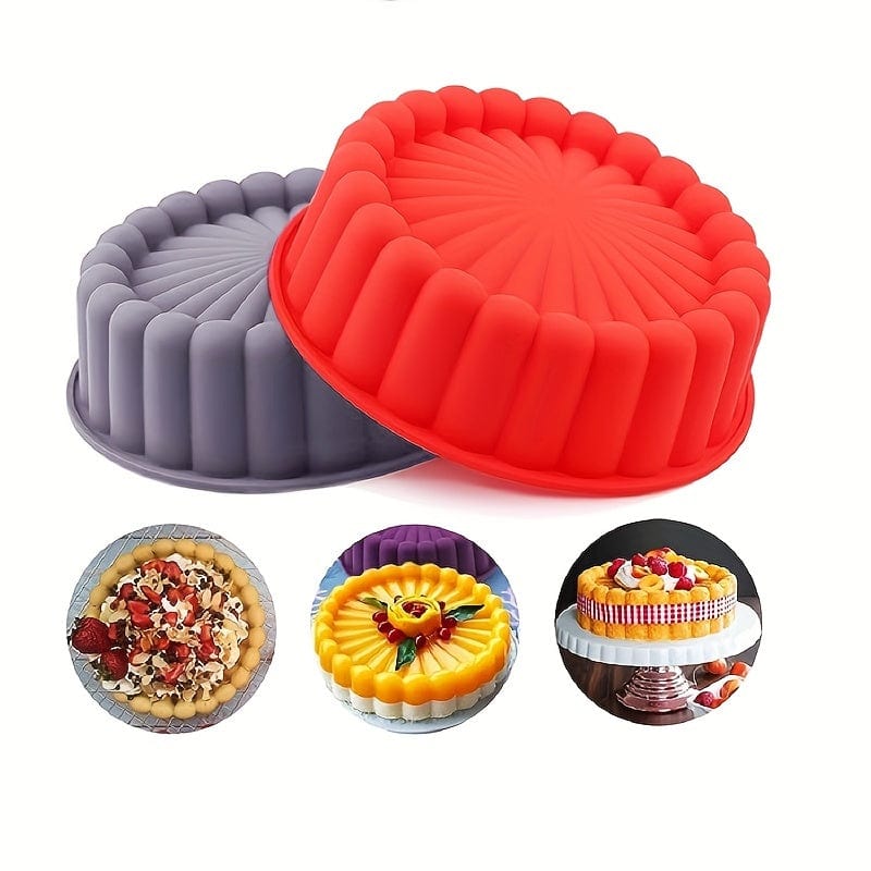 Non-stick silikone kageform - rund til bryllupper og fødselsdage (19,99 cm)