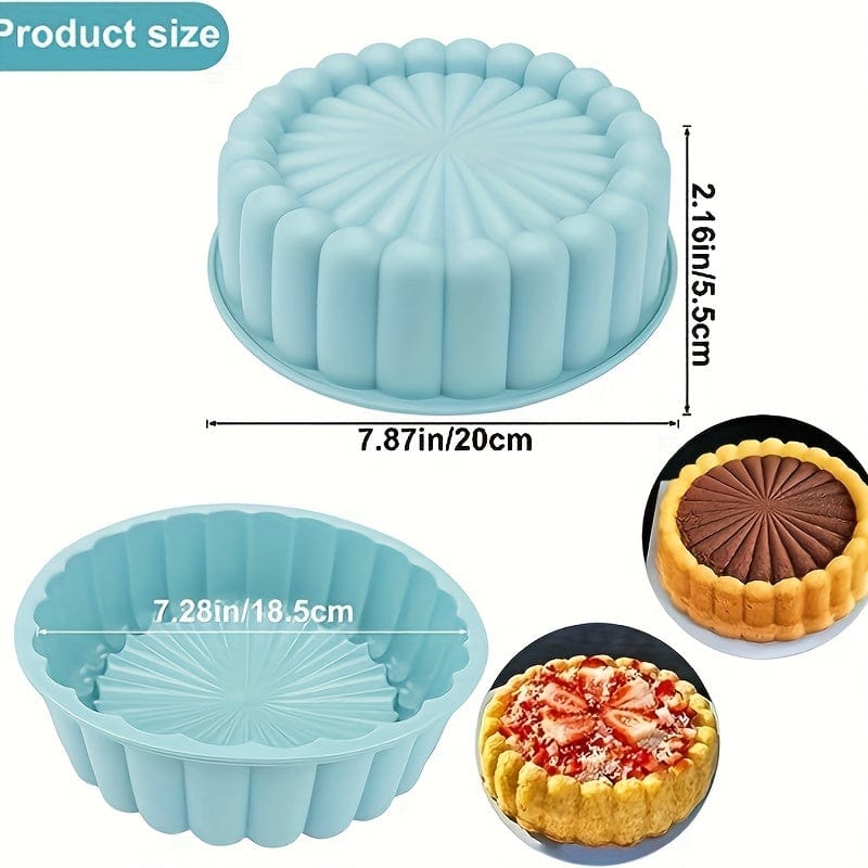 Non-stick silikone kageform - rund til bryllupper og fødselsdage (19,99 cm)