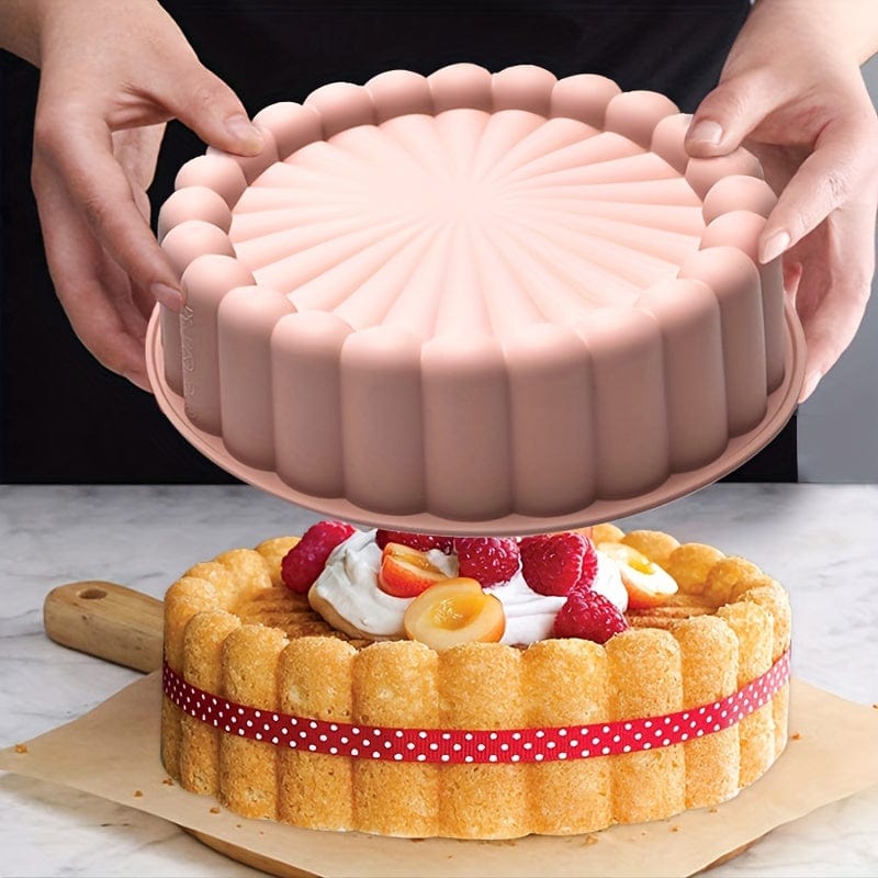 Non-stick silikone kageform - rund til bryllupper og fødselsdage (19,99 cm)