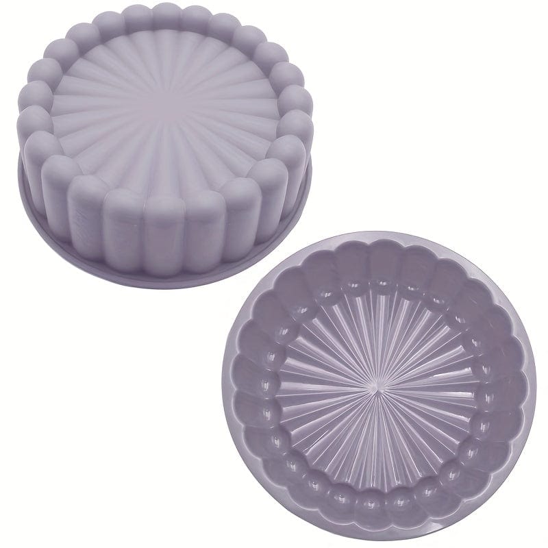 Non-stick silikone kageform - rund til bryllupper og fødselsdage (19,99 cm) Lilla