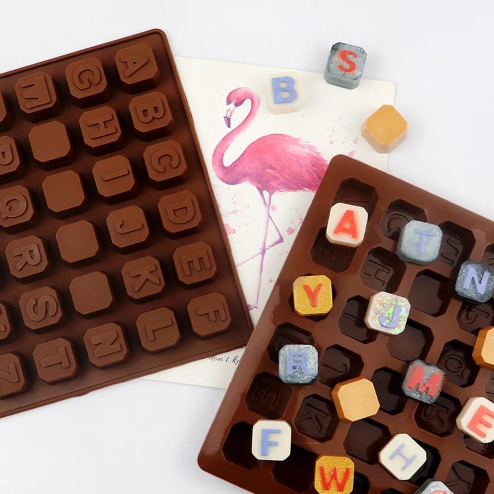 Chokolade- og kageform: Alfabetets bogstaver