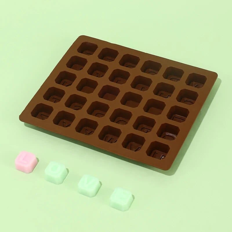 Chokolade- og kageform: Alfabetets bogstaver