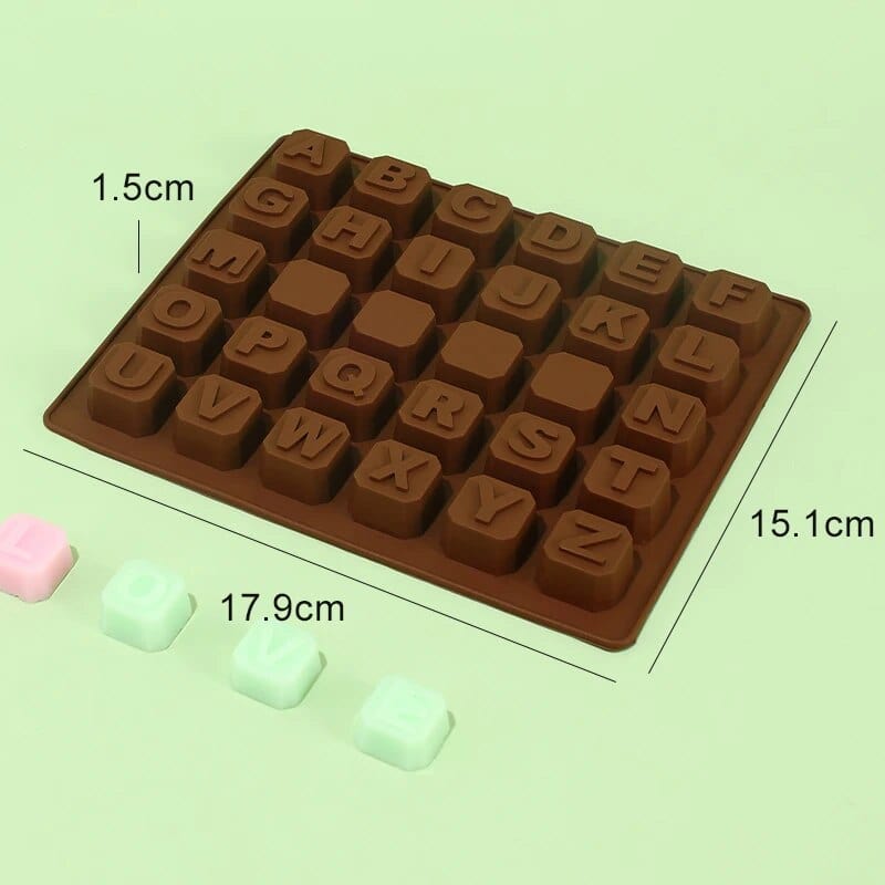 Chokolade- og kageform: Alfabetets bogstaver