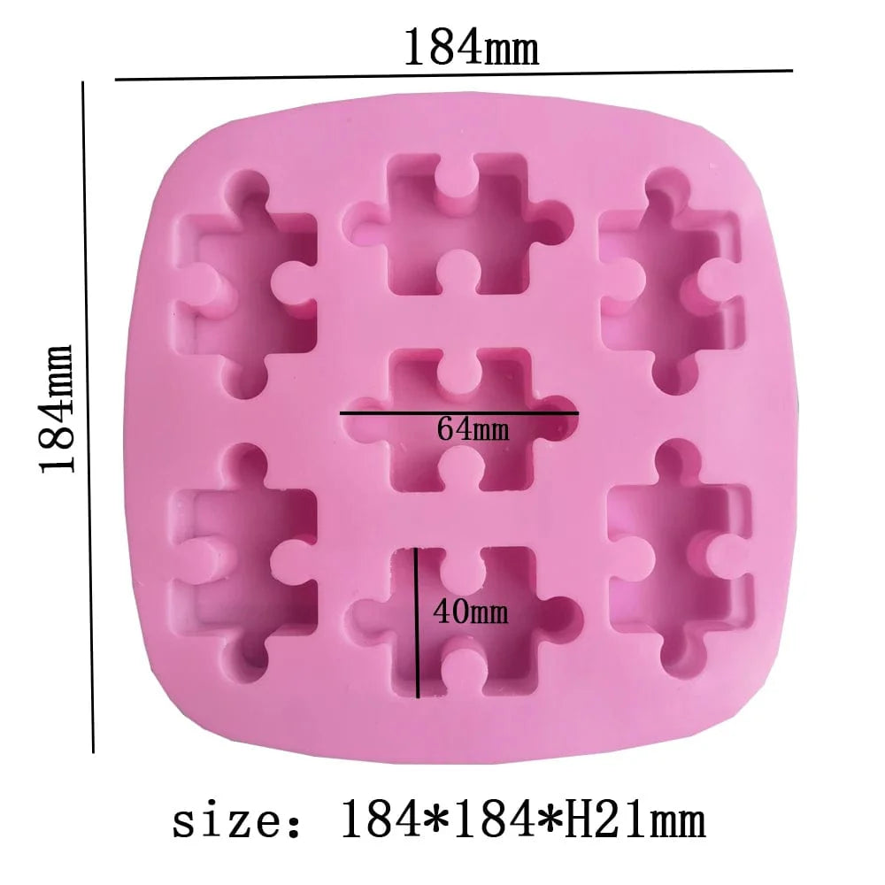 Kageform i silikone - puslespilsbrikker