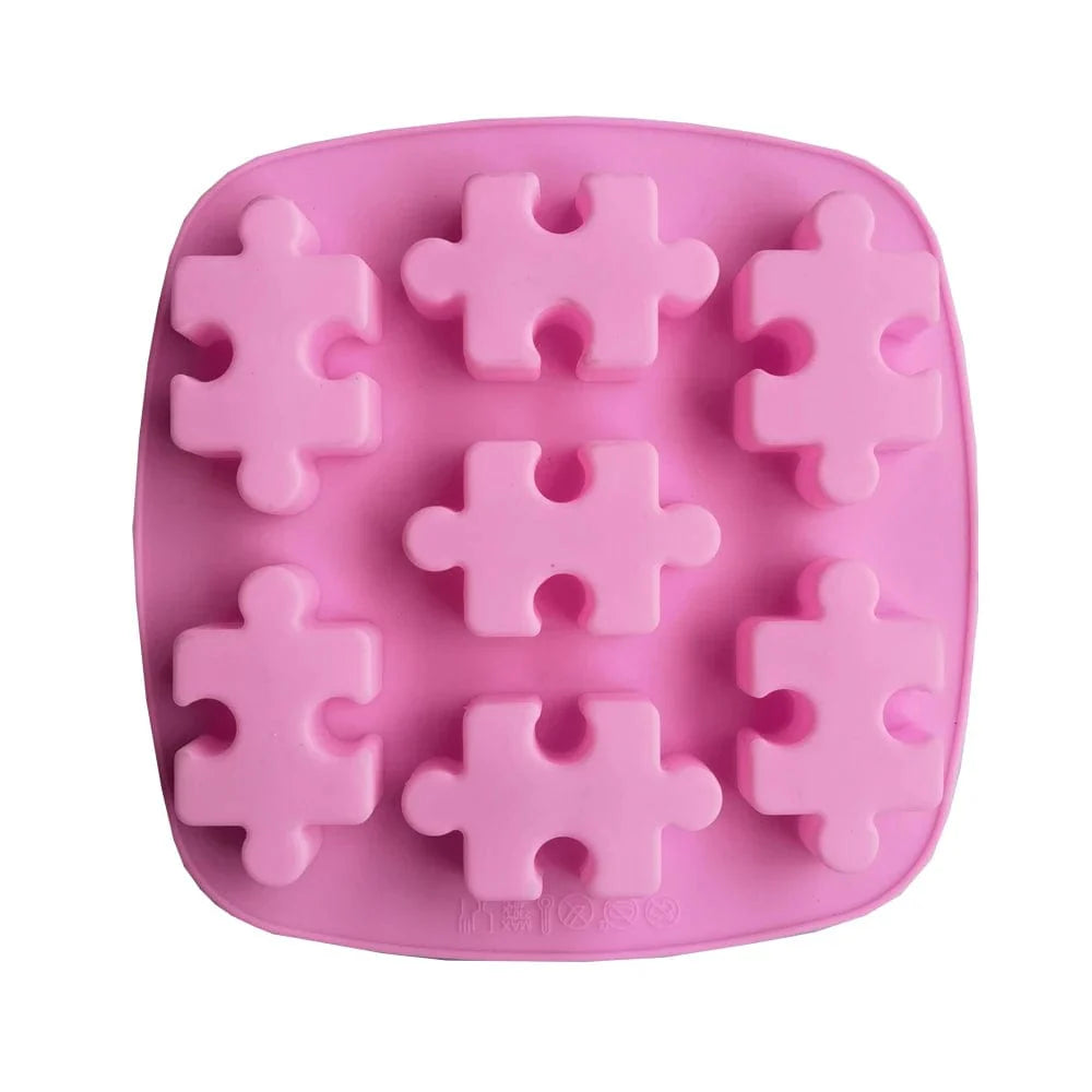 Kageform i silikone - puslespilsbrikker