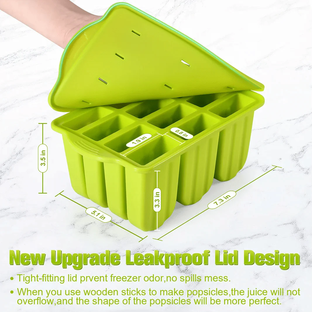 Silikoneisform med træpinde - Sommerens isredskaber