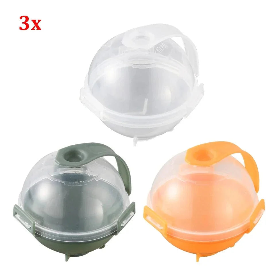 Rund isform til kolde drikke - sæt med 3 stk. 3 stk. blandet