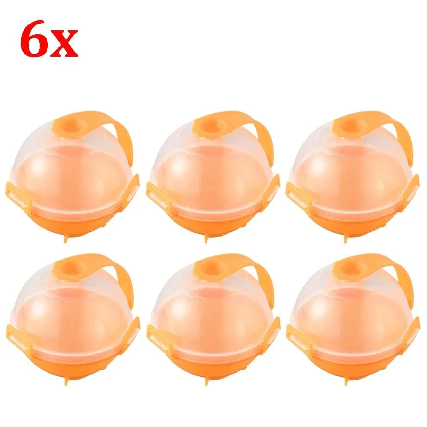 Rund isform til kolde drikke - sæt med 3 stk. 6 stk. orange