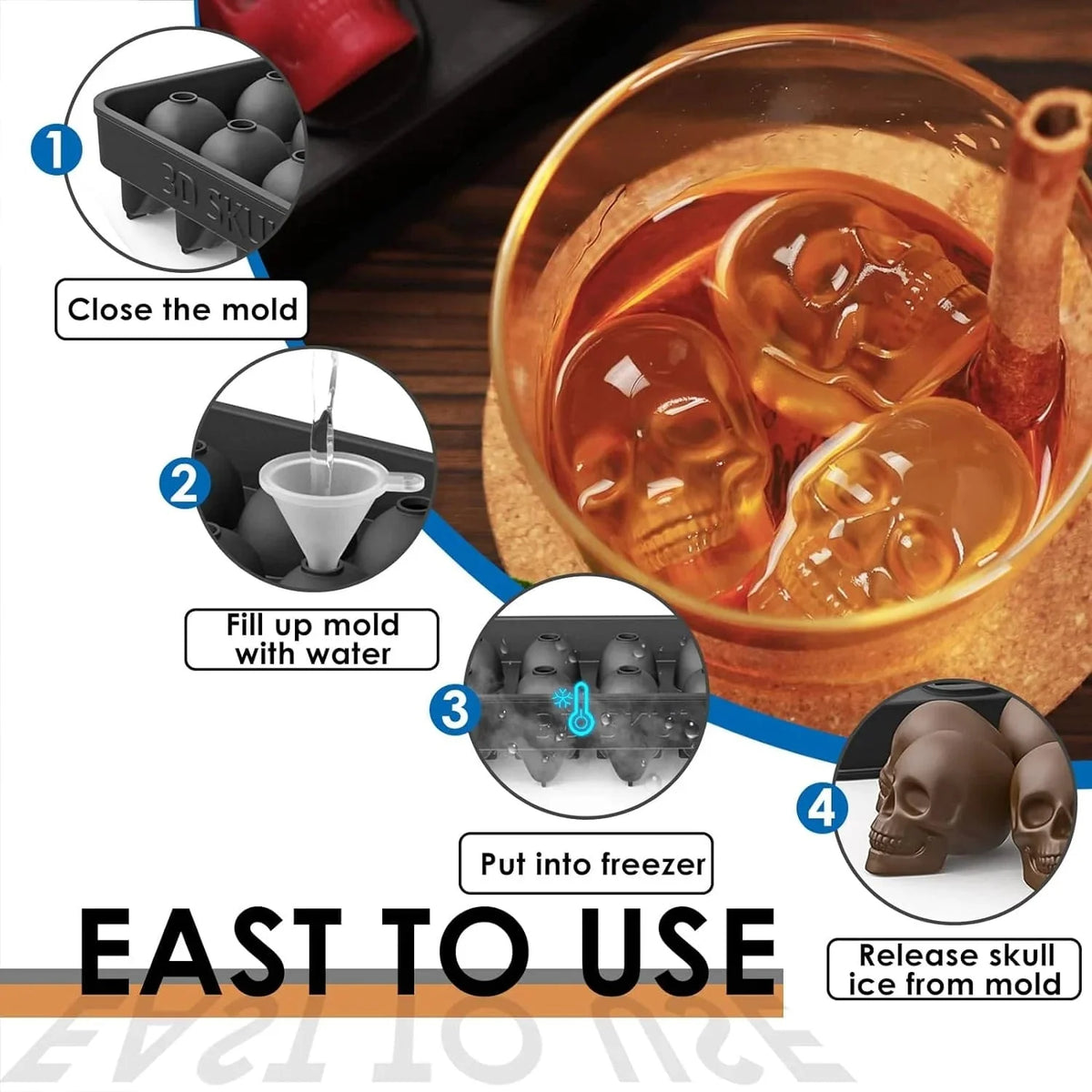 Silikone isform til kranier 10 Company Skulls