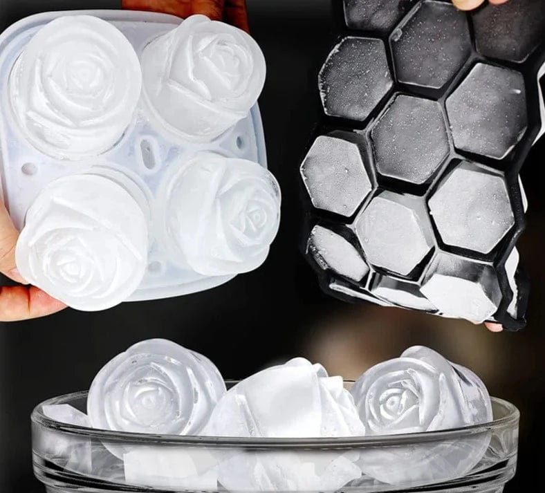 Form til isterninger med roser