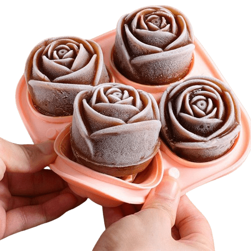 Form til isterninger med roser