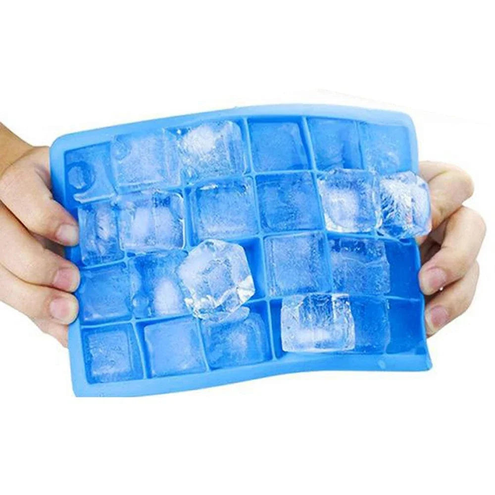 Silikoneisterningeform med låg: cocktailterning, ost, gelé - Miljøvenlig og praktisk - 24 hulrum