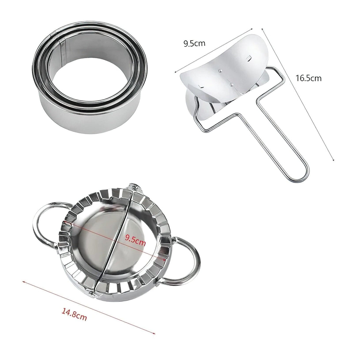 Ravioli-form komplet sæt (1 form + 4 tilbehørsdele)