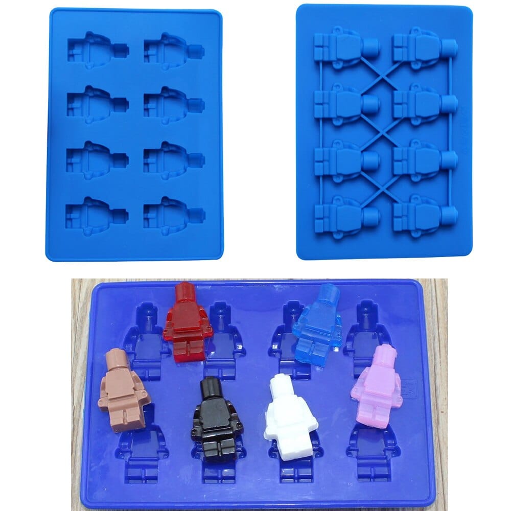 Lego-formede kageforme (sæt med 6)