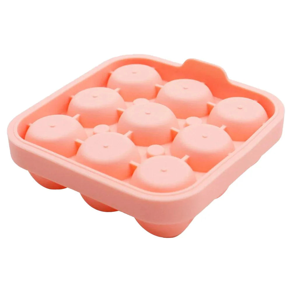 Isterningeforme med blomster i silikone - Pink FUN BX275-PK