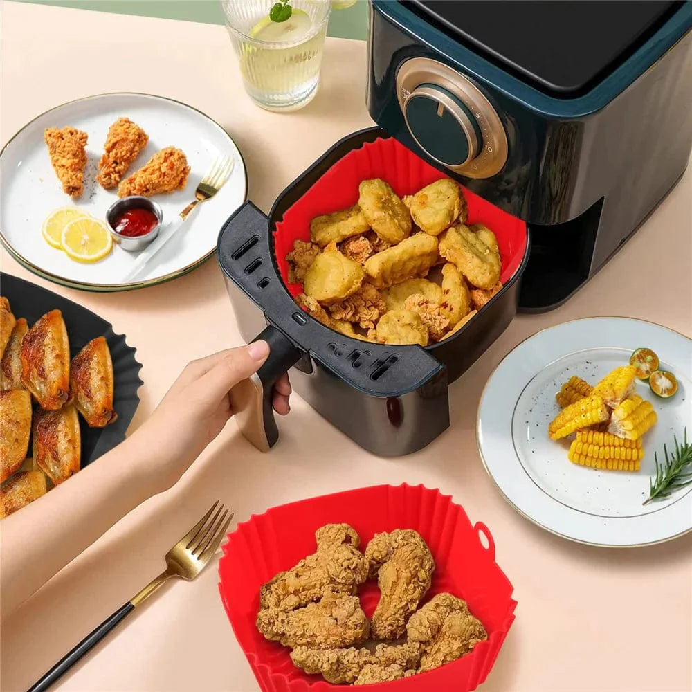 Firkantede Silisone-forme til Air Fryer