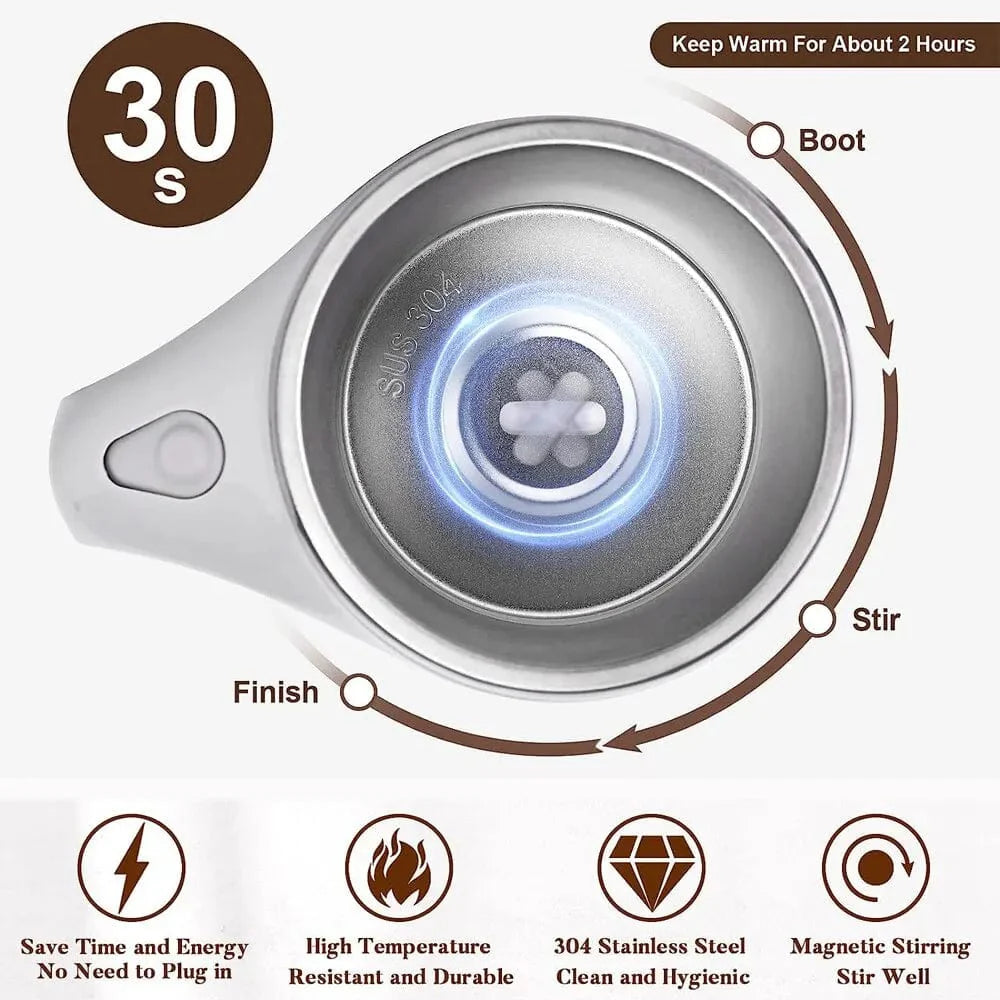 Genopladeligt magnetisk mixerkrus - Lazy Milkshake automatisk roterende kaffekop