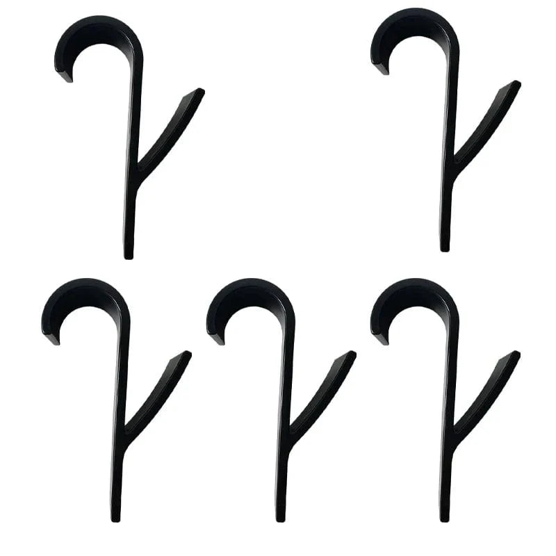 Hvid gennemsigtig radiatorholder til badeværelset - Frakkekrog Miljøvenlig sort 5 stk.