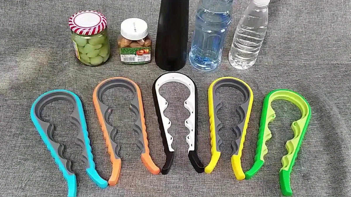 4 i 1 krukkeåbner til ældre og gigtramte | Praktisk køkkentilbehør - MC07011