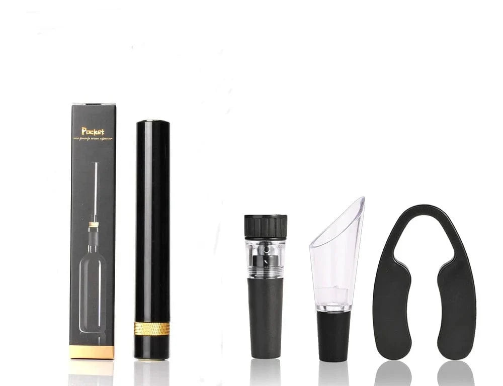 Vinåbner med lufttryk og korkvakuumpumpe i rustfrit stål - tilbehør til vinkælderen 05 GD