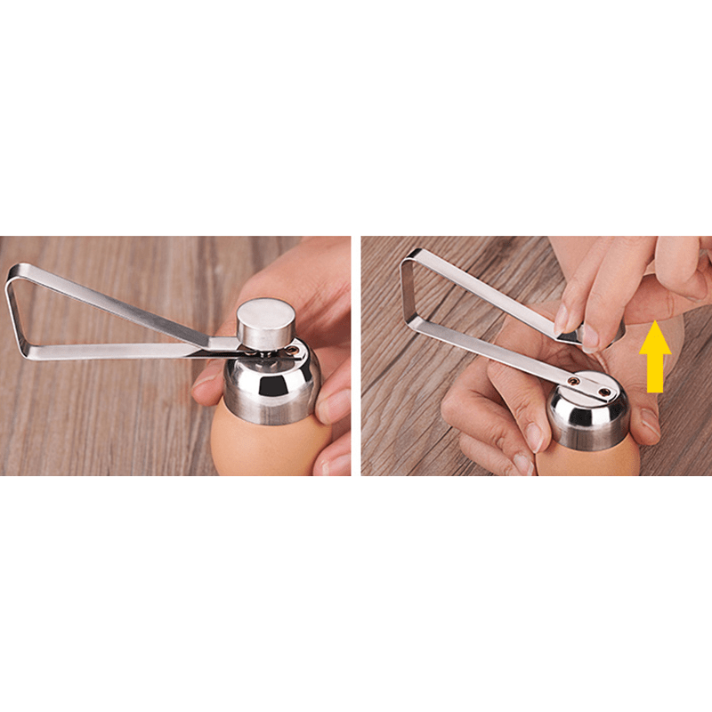 Æggeåbner i rustfrit stål - nemt værktøj til æggeskaller - QJ26909 Style1