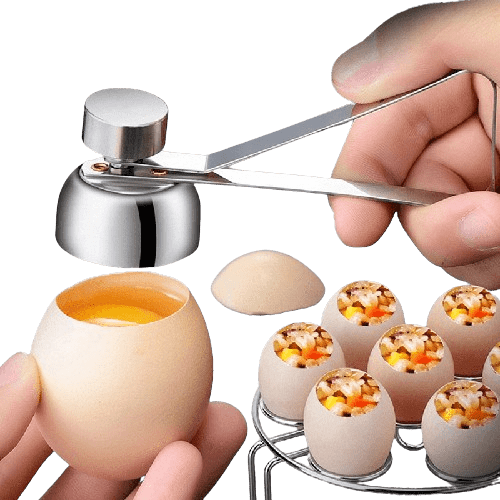 Praktisk æggeåbner til kogte æg