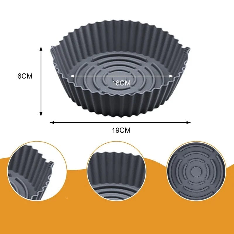 Madlavningskurv i silikone til oliefri frituregryder (16x19x6 cm)