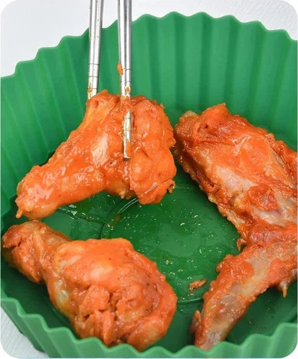 Kogekurve i silikone til oliefri frituregryder (sæt med 2)