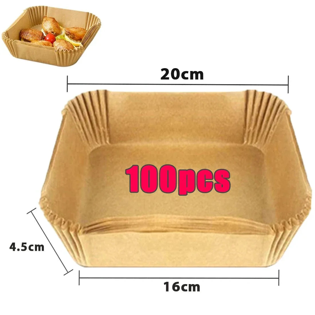 Stegepapir, 100/50 stykker, 16 cm, rund, hvid/brun : Ecofriendly Brown Kitchen Accessories 100Pc-16cm Pro
