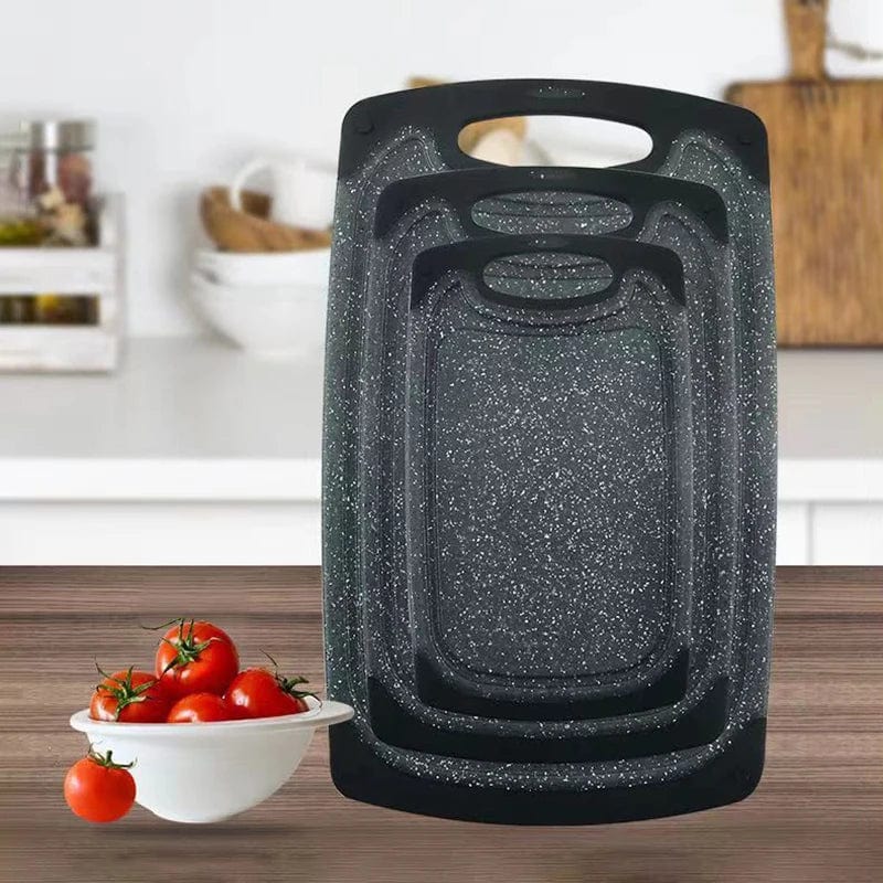 Køkkenskærebræt i imiteret marmor - 3-delt sæt - Praktisk og stilfuldt