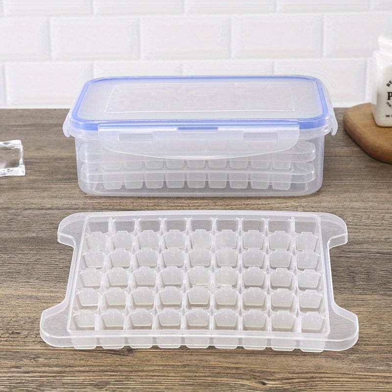 Isterningebakke med låg og bakke, sæt med 3/5/8, 54 hulrum pr. bakke, til drinks, whisky, cocktails 3x54