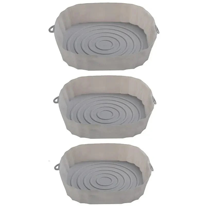 Silikoneplade til frituregryde genanvendelig non-stick rund kogeplade til mikrobølgeovn - Ovn- og fritureforing KINA / 3 stk.