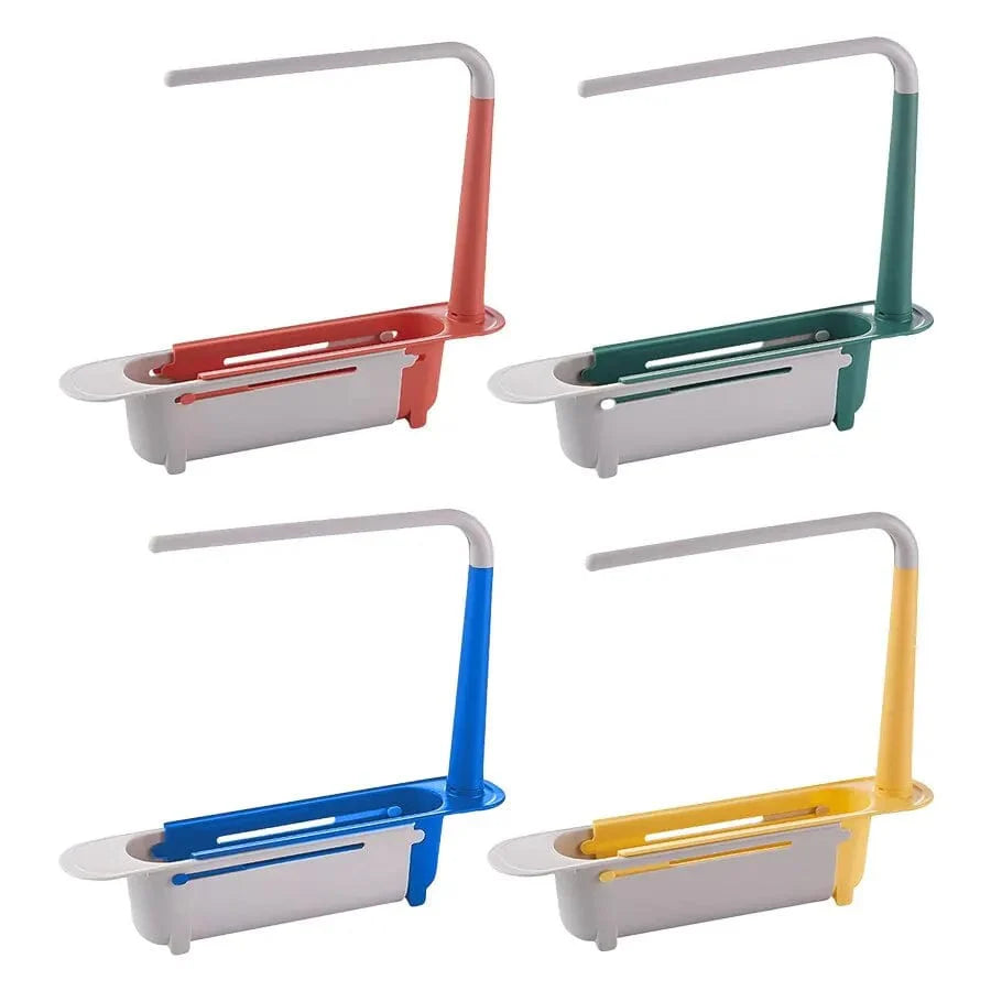 Udtrækkelig svampholder til køkkenvasken