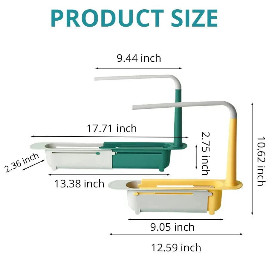 Udtrækkelig svampholder til køkkenvasken
