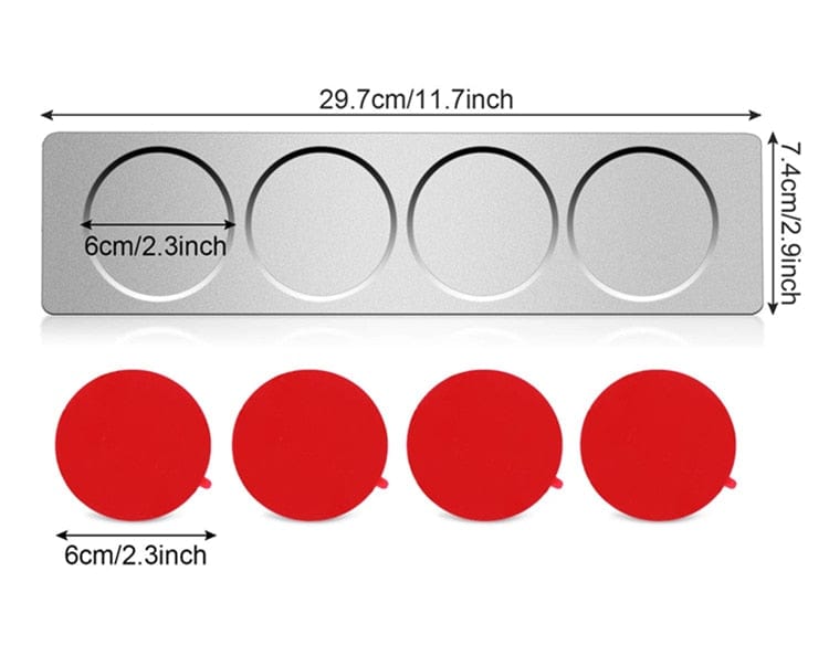 base for Metal Storage Jars for Spices and Ground Foods dimensioner