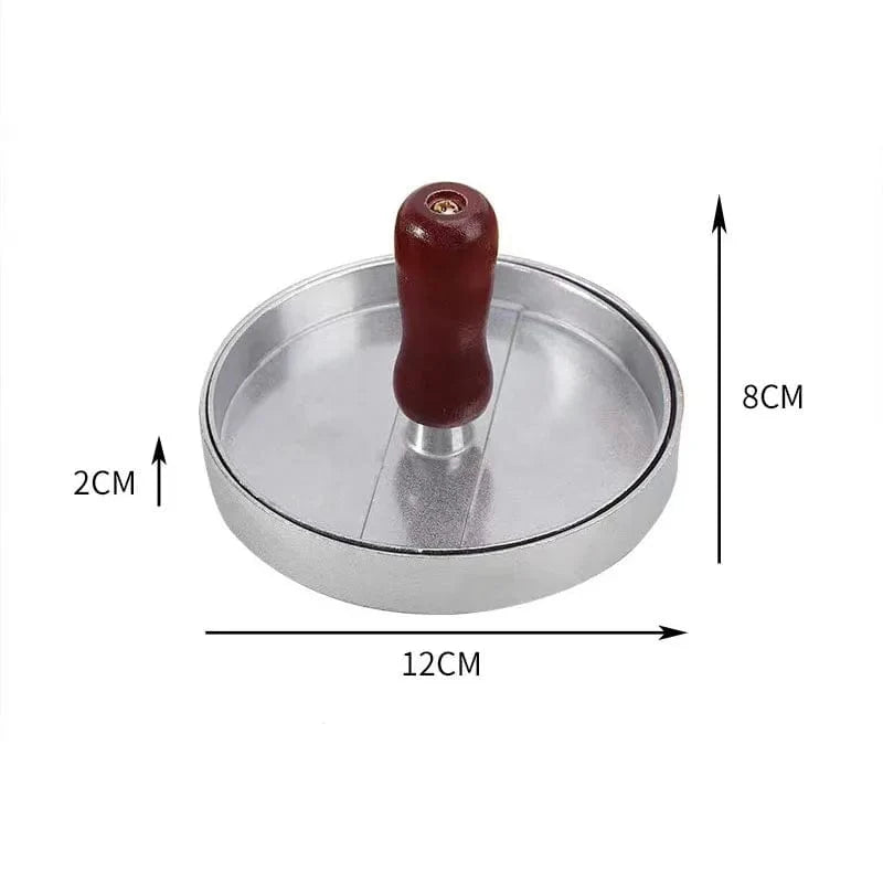 Non-stick burgerpresse med bagepapir rød