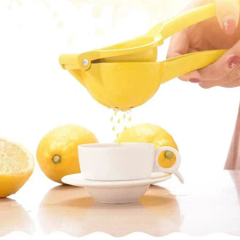 Manuel citruspresser i aluminium til citron- og appelsinsaft Gul