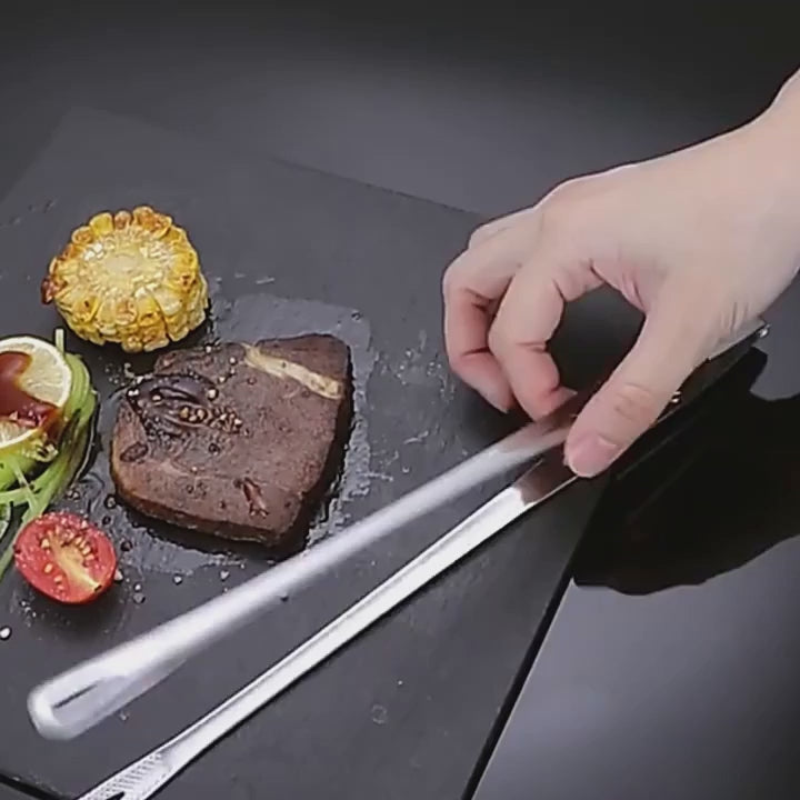 Køkkentang med langt skaft i rustfrit stål