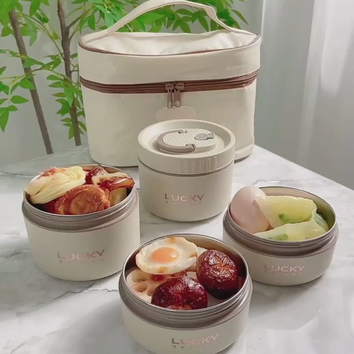 Japanske Bentos "Lucky" med bæretaske