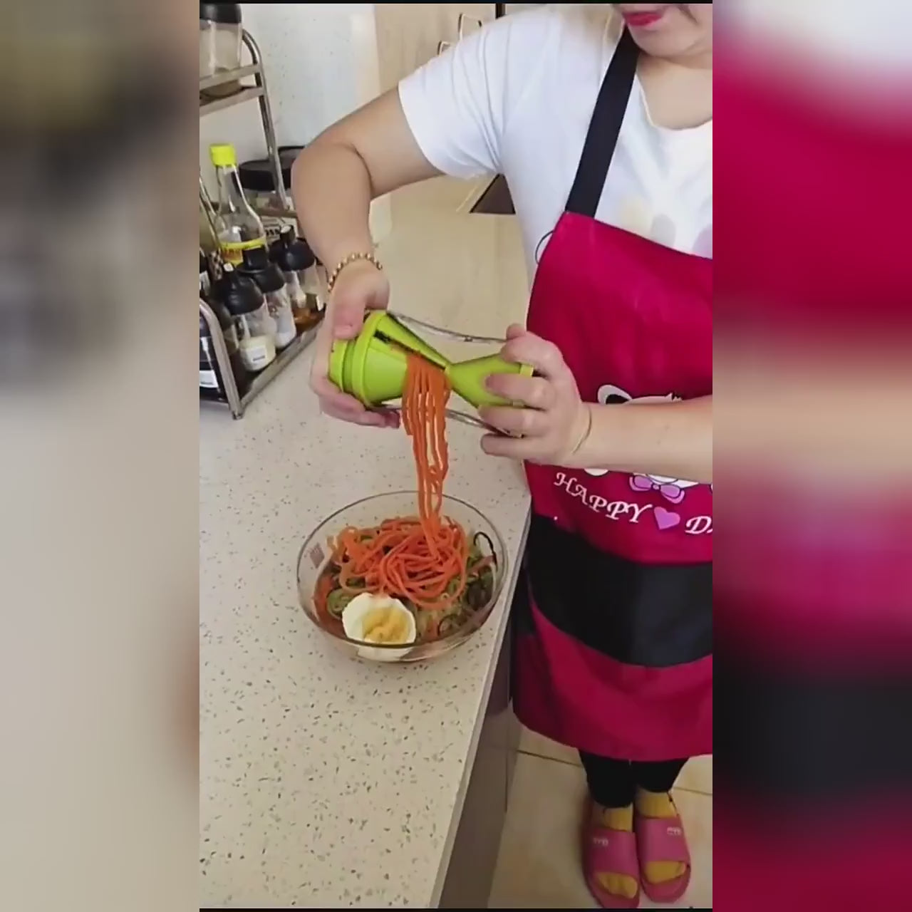 Innovativ spiralsnitter til grøntsager