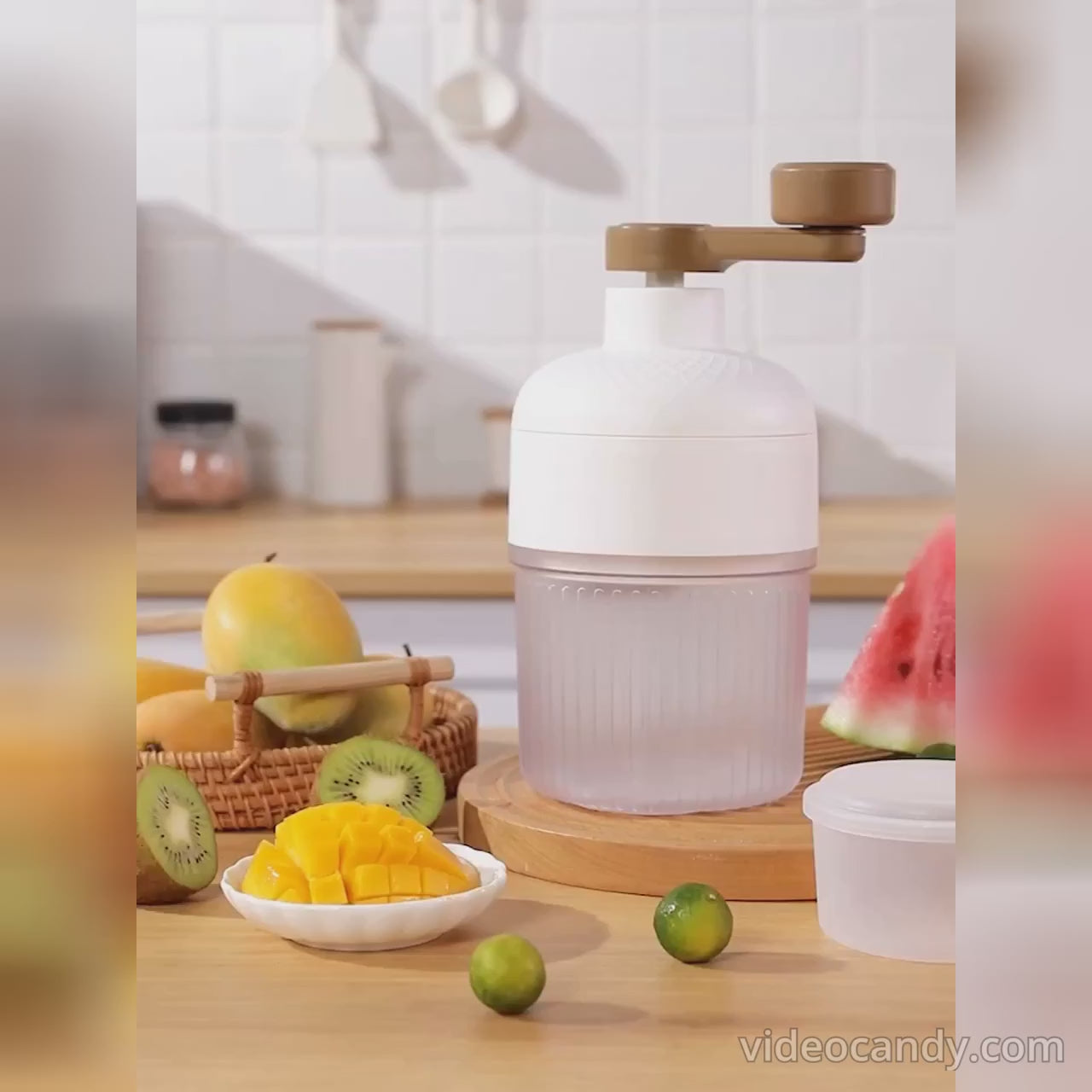 Praktisk manual til maskine til knust is