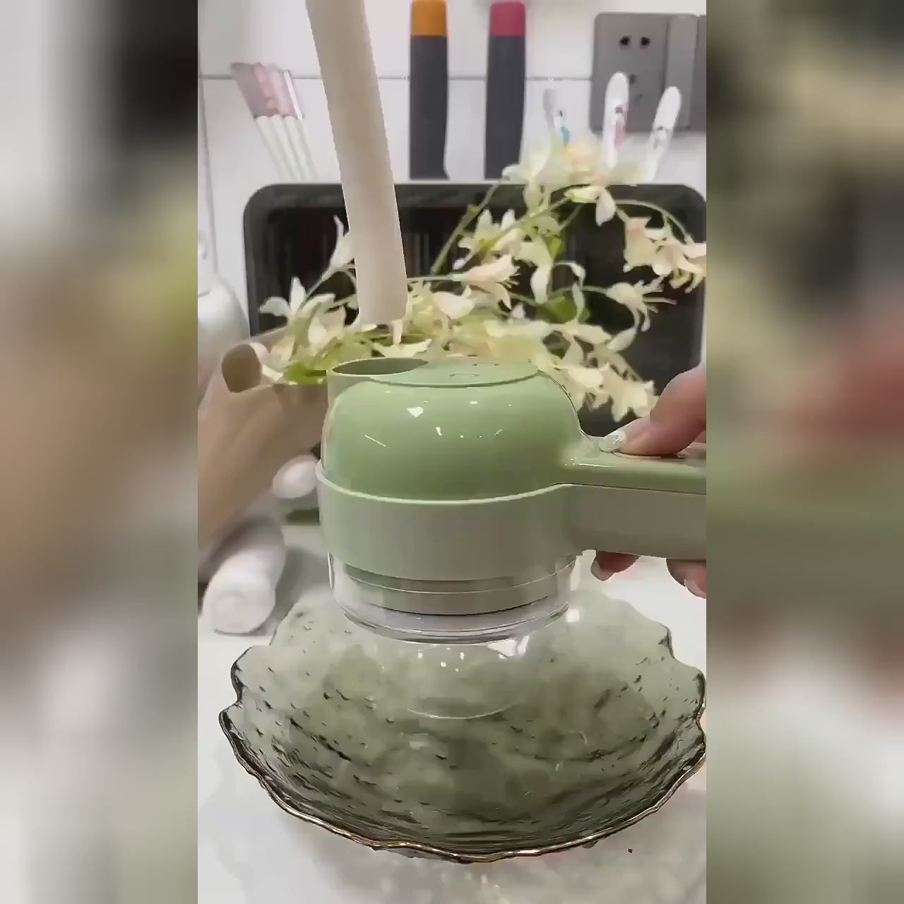 4-i-1 elektrisk grøntsagshakker