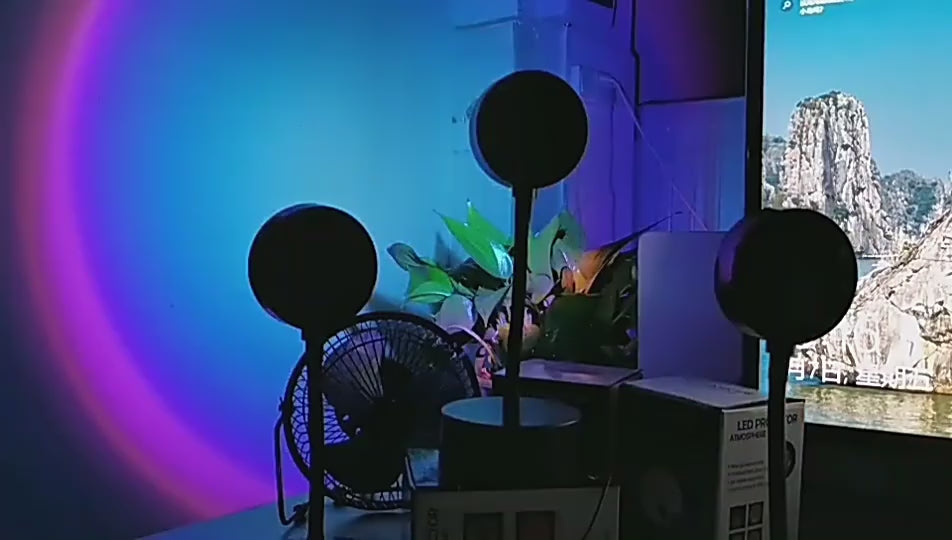 Fjernstyret solnedgangslampe (med fjernbetjening og smartphone)